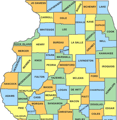 map of IL